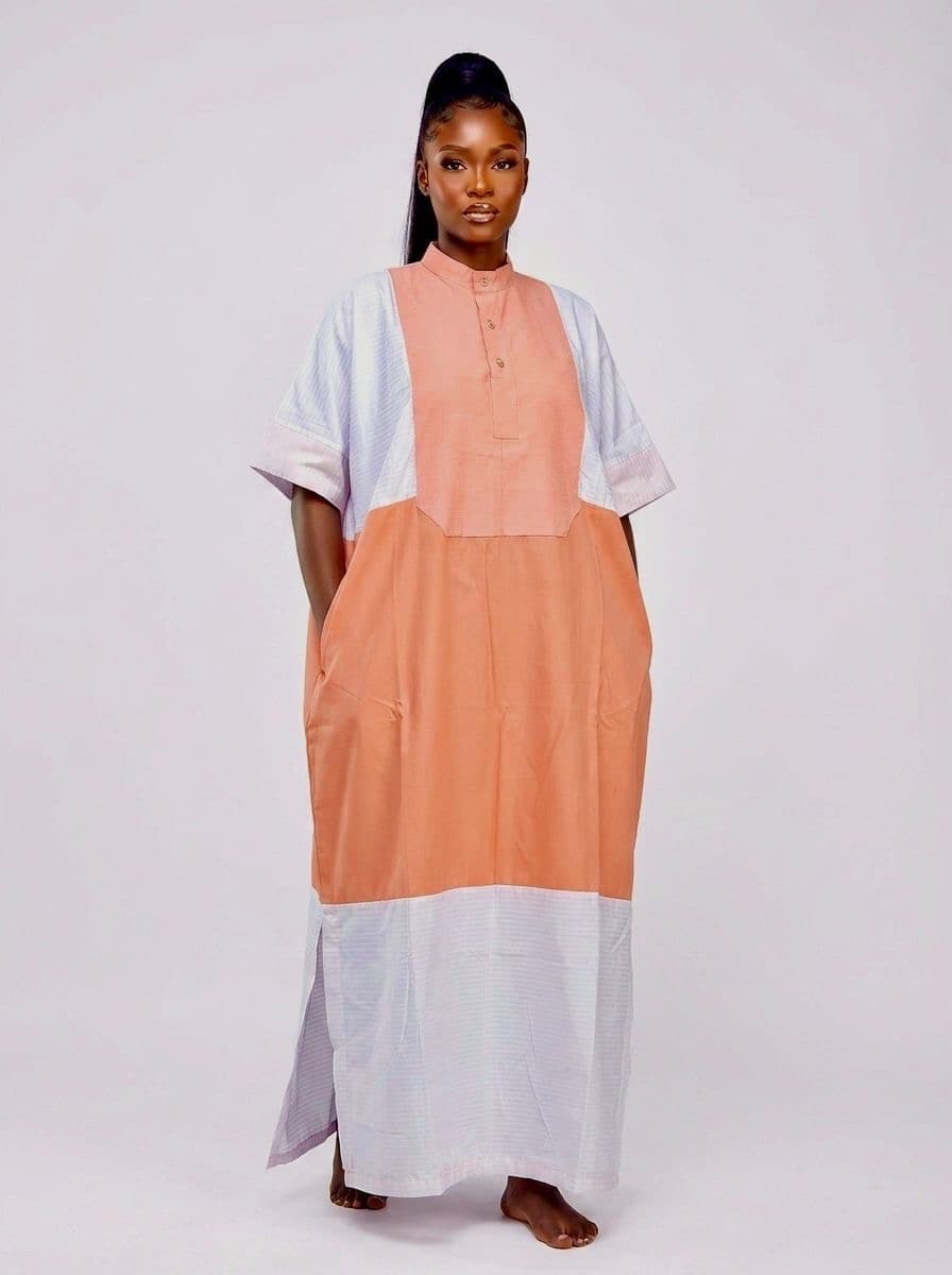 AZURE OASIS BUBU DRESS (PEACH)