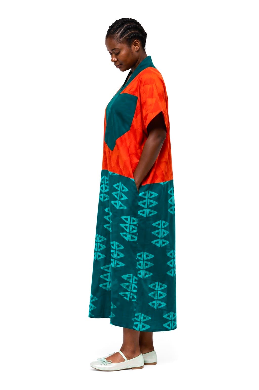 MARRAKESH SUNSET MIDI ADIRE BUBU DRESS